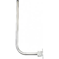 5' x 1" Eaves Kit Aluminium Alloy Single Bend Mast/Pole (10" Stand Off) with Wall Facia Bracket & Mast End Cap-Loft Pole