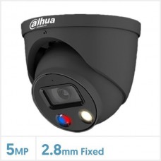 Dahua 5MP Full-colour Active Deterrence Fixed Lens Eyeball WizSense Network Cameras Grey